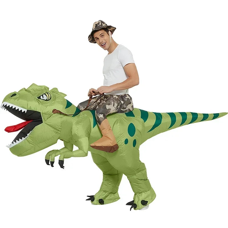Dinosaurus Opblaasbaar Kostuum voor Kinderen & Volwassenen | Leuk Cosplay- & Feestkostuum - Janerio
