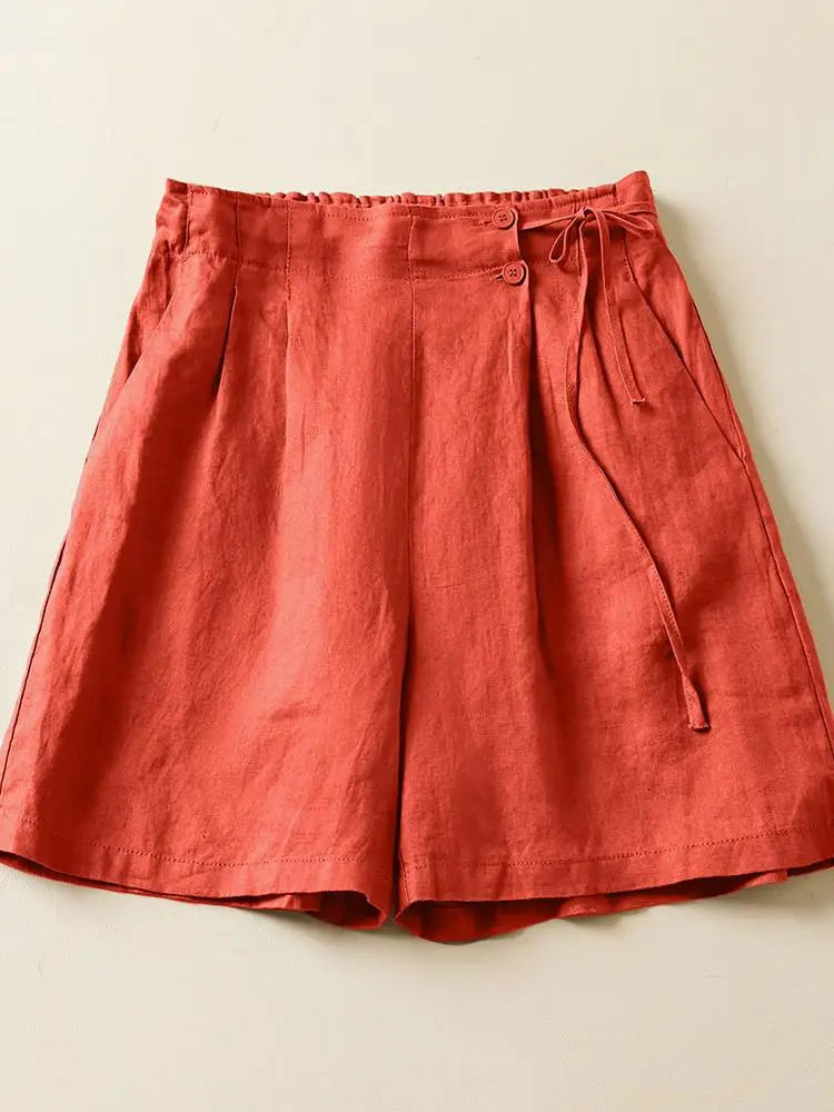 Casual Katoen-Linnen Korte Broek voor Dames | Vintage Stijl - Athille