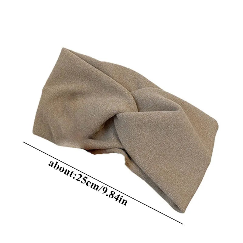 Herfst Winter Brede Kruis Hoofdband - Galena