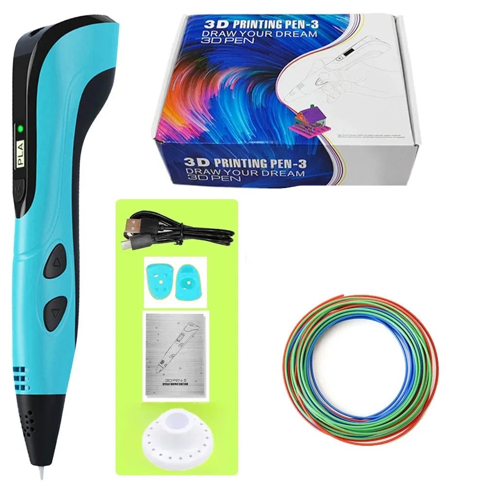 3D-Printpen Set voor Kinderen met PLA Filament en Opbergtas | Kerstgeschenk - KidPrint