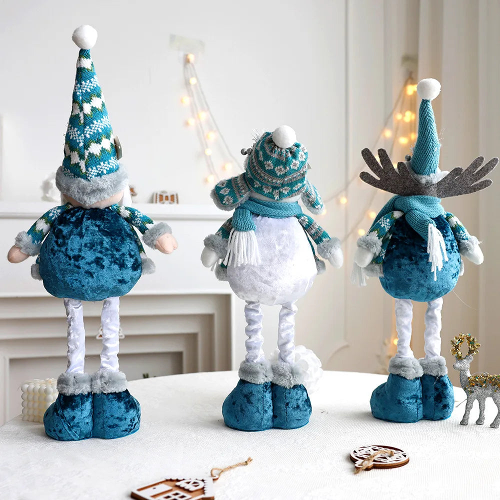 Kerstman en Sneeuwpop-Versieringen met Rekbare Benen | Leuke Kerstversieringen voor Kerstbomen - BlueJolly