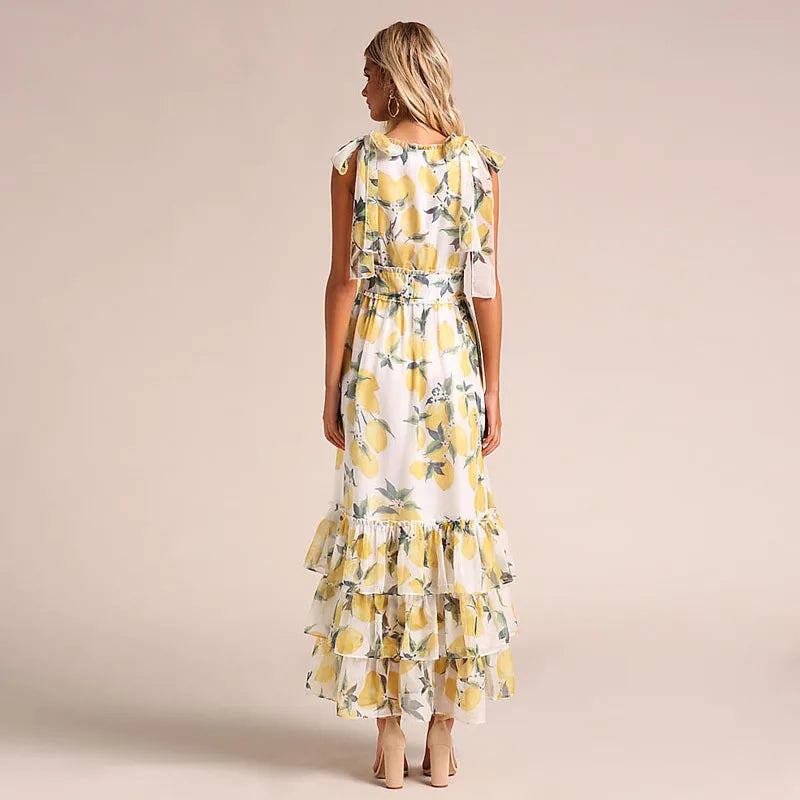 Dames Gebruikte Maxi Strandjurk | Ademend Lente/Zomer Maxi Jurk - Zirela