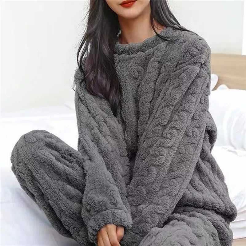 Zachte fleece pyjamaset | ultiem comfort voor gezellige nachten - Abigail
