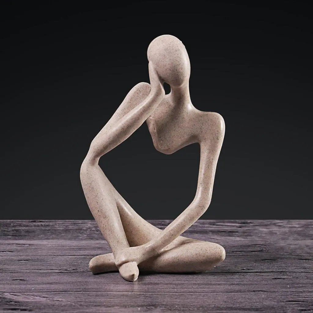 FiguArt - Hars Sculpturen Abstracte Denker Beeldjes Home Decor