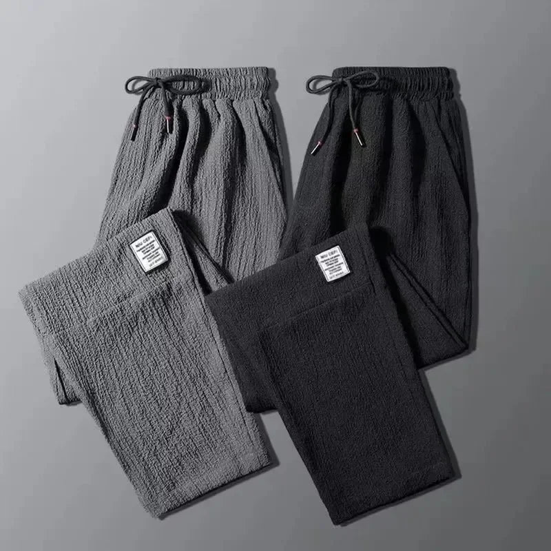 Heren Ademend Linnen Broeken met Enkel Lengte | Relaxte Pasvorm voor Lente & Zomer, Perfect voor Casual & Sportactiviteiten - Jaetan