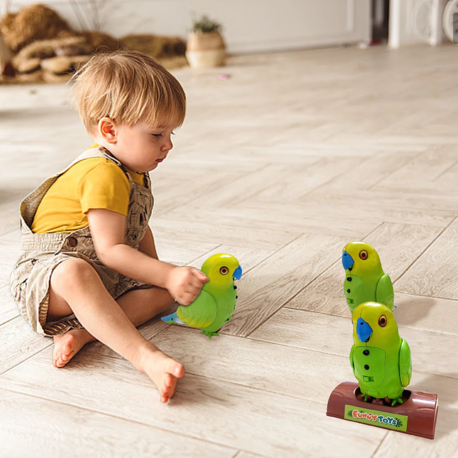 Interactieve elektrische papegaai speelgoed | praten wandelen zingen vogels speelgoed - Folcmar