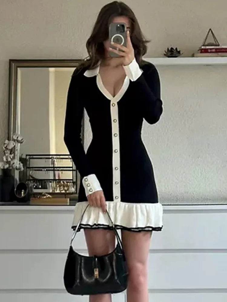 Elegante Gebreide Bandage Mini Zomerjurk - Lauren