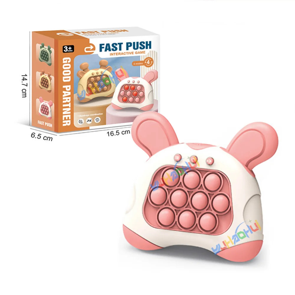 Tegen Stress Speelgoed Voor Kinderen en Volwassenen | Verbeterd Quick Push-Spel | Lichtgevende Sensorische Puzzel - FidPop