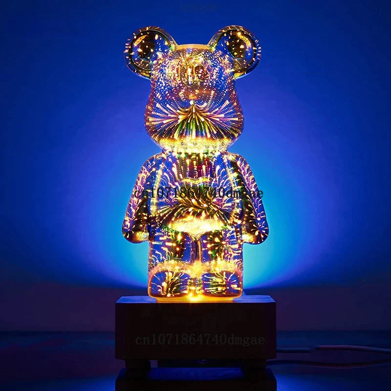 FlashBear | sfeerlamp | 3D vuurwerkprojectie | Unieke Beerlamp