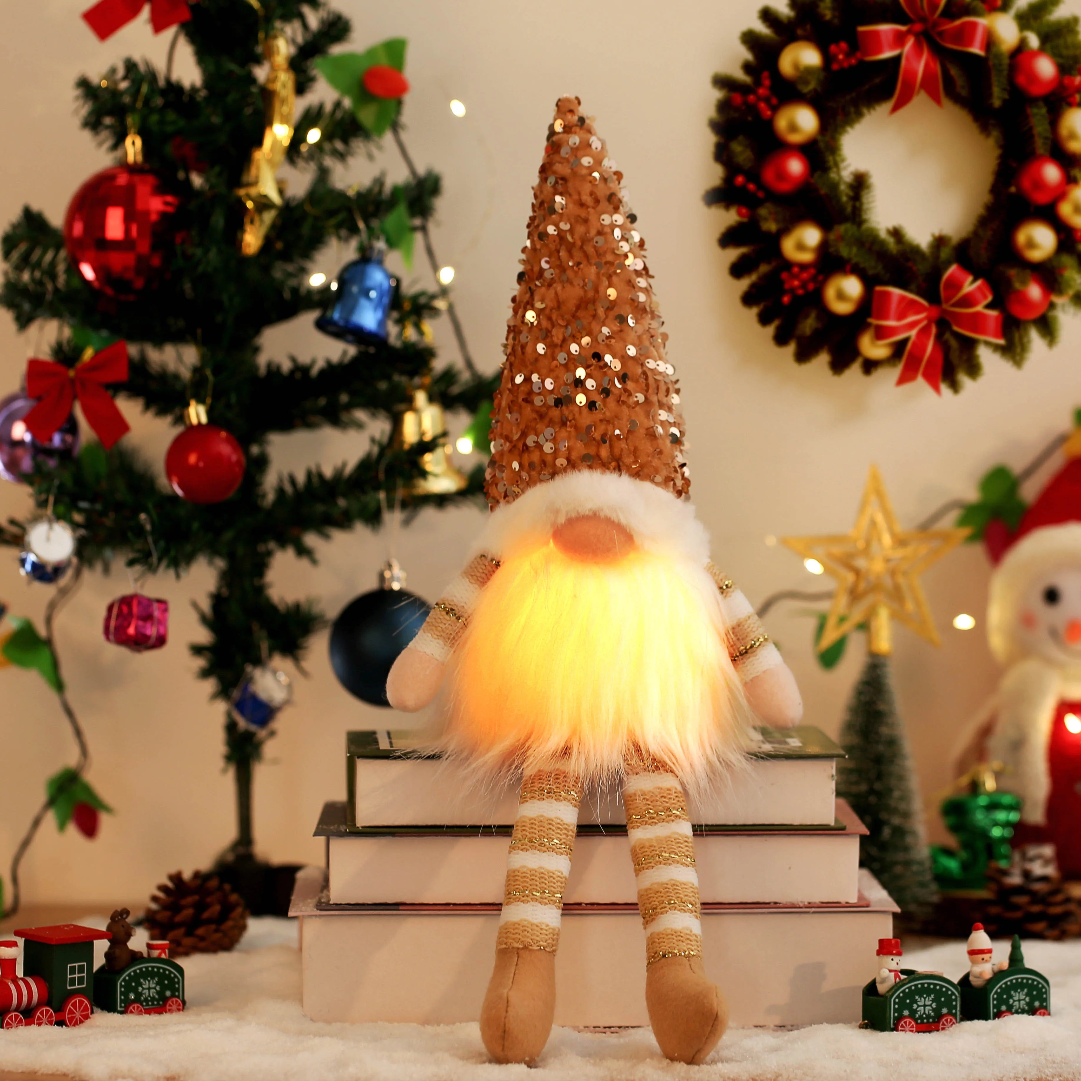 LED Kerst Elf Kabouter met Licht | Feestelijke Huisdecoratie voor Kerst en Nieuwjaar - LumiElf