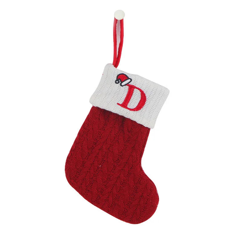 Ornamenten Kerstboom Alfabet | Gebreide Sokken Decor | Kerst decoratie - KnitSocks