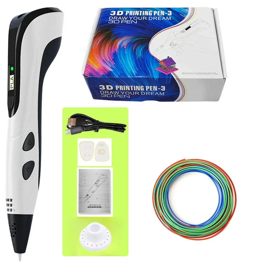 3D-Printpen Set voor Kinderen met PLA Filament en Opbergtas | Kerstgeschenk - KidPrint