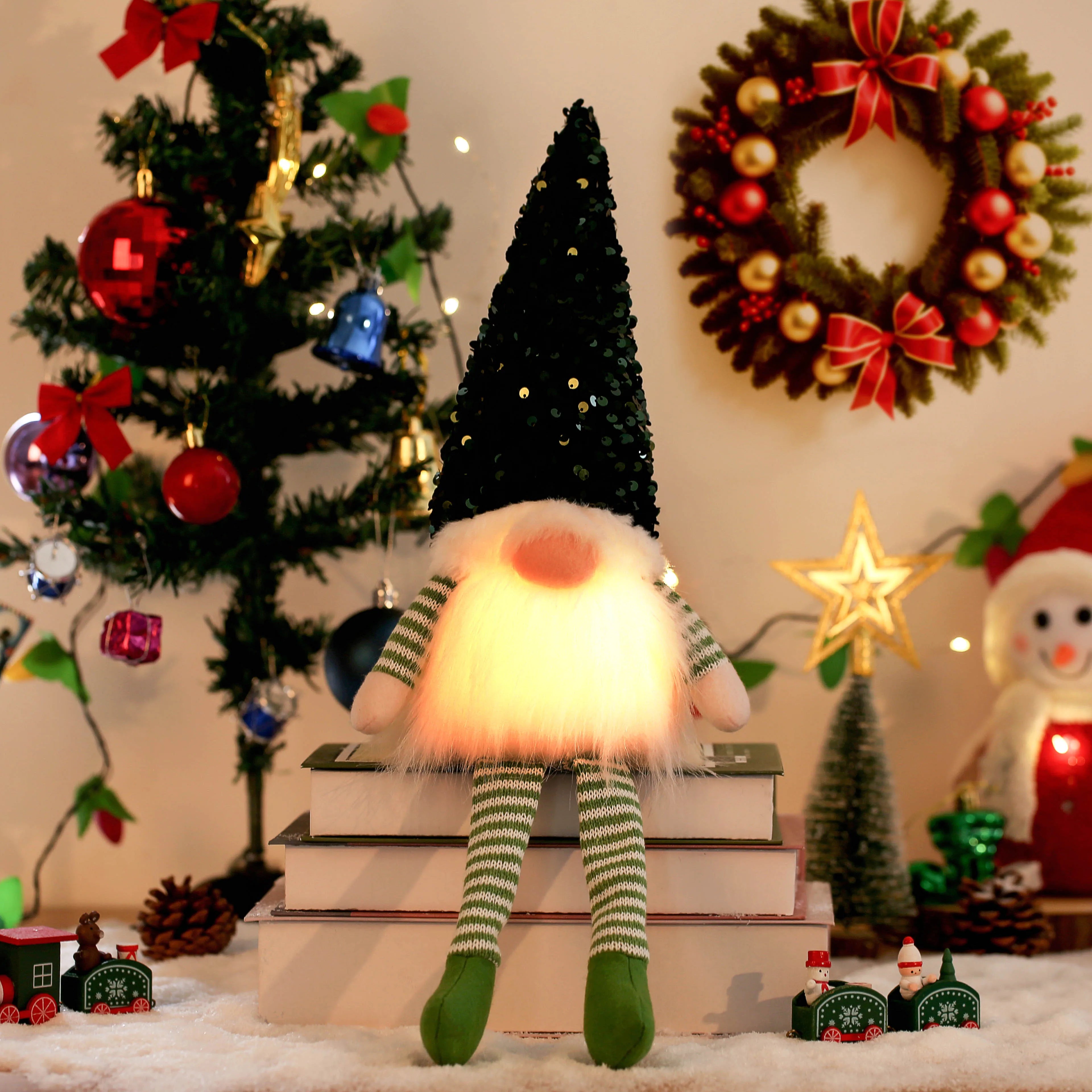 LED Kerst Elf Kabouter met Licht | Feestelijke Huisdecoratie voor Kerst en Nieuwjaar - LumiElf