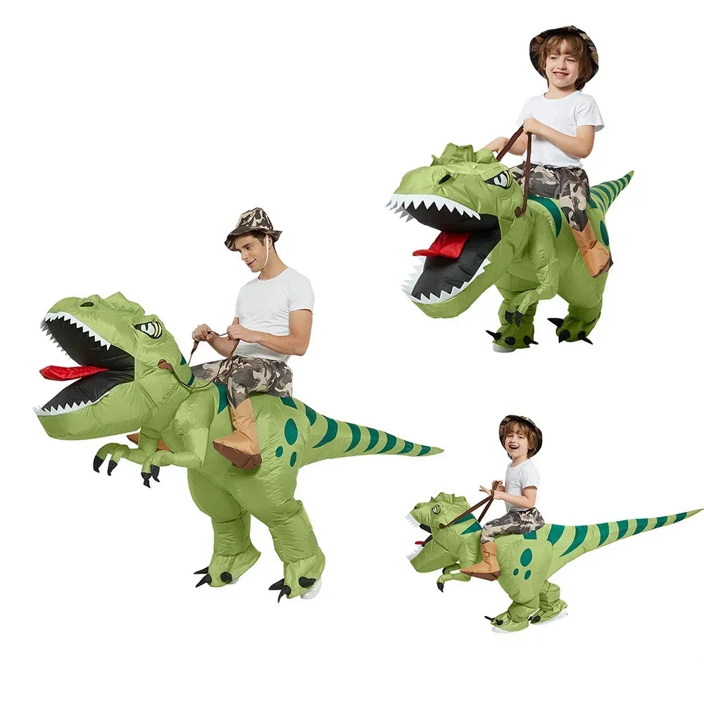 Dinosaurus Opblaasbaar Kostuum voor Kinderen & Volwassenen | Leuk Cosplay- & Feestkostuum - Janerio