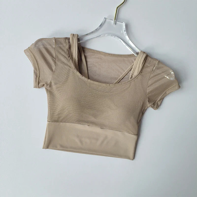 Dames Gewatteerde Yoga & Pilates Top | Ademend, Sneldrogend & Ondersteunend - Farah