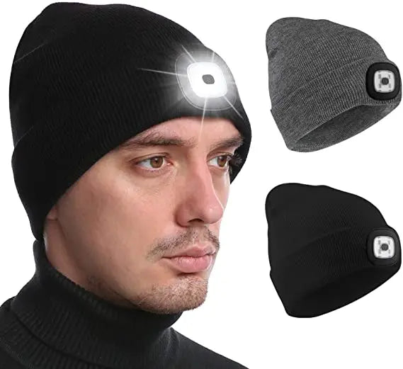 Warme LED Beanie muts met licht - Bry