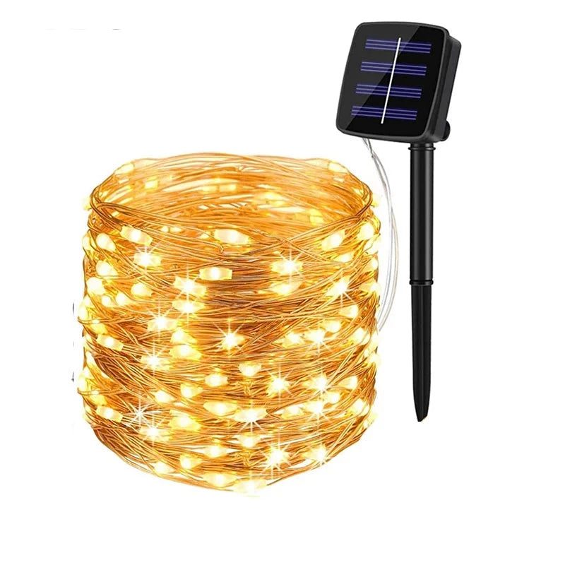 Buiten Zonne-Energie LED Slingerlicht | Waterdichte Tuin Twinkelverlichting voor Kerstmis, Feest, & Decoratie - TwinCharm
