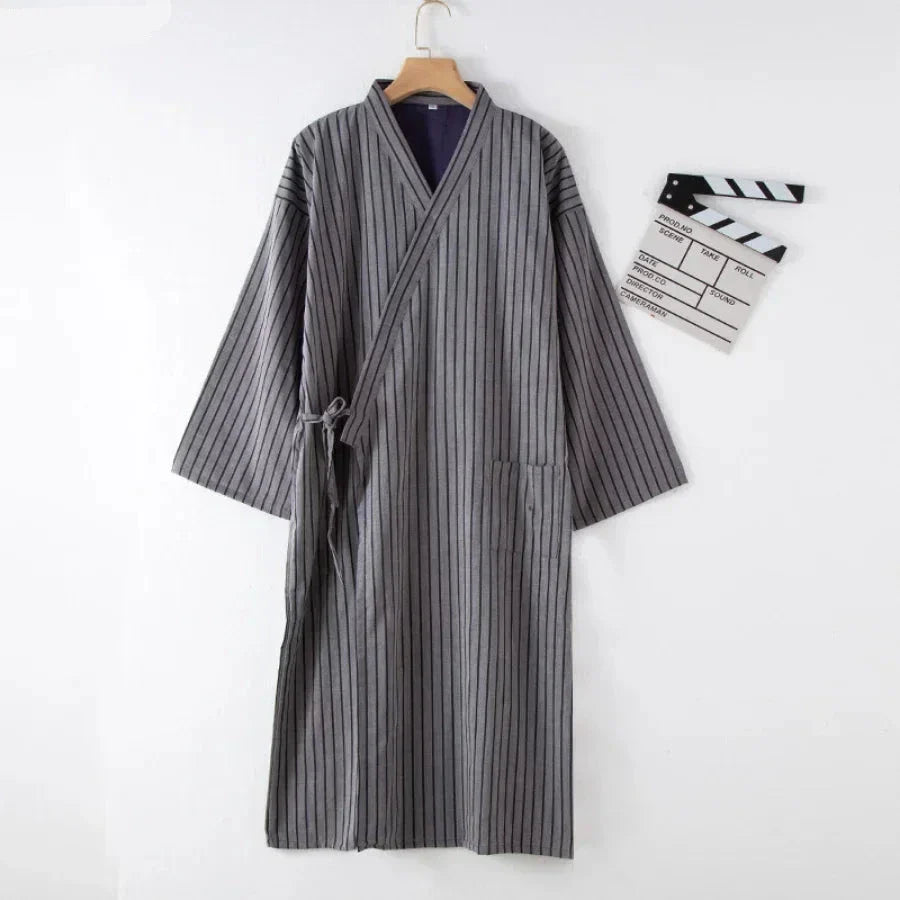 Pyjama Nachtjapon & Badjas voor Ultiem Comfort | Heren Katoenen Nachtkleding - Nelson