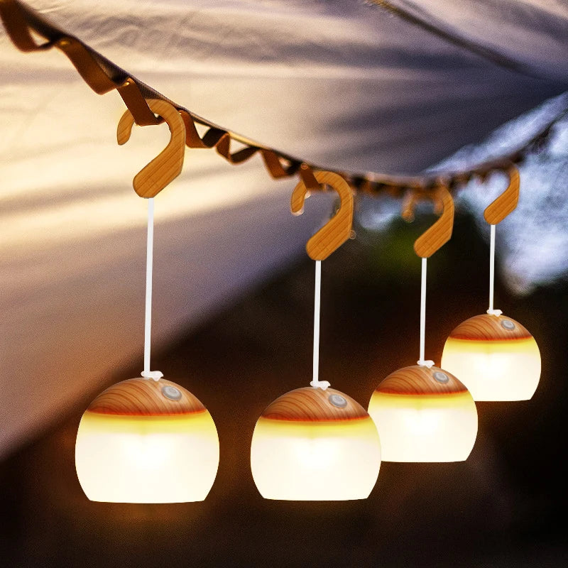 Retro Camping Lantaarn USB Oplaadbaar Licht - DangTern