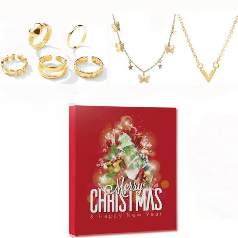 Kerst 2025 kinderen advent kalender | Aftellen tot kerst | Verrassingen met Sieraden Gift Box - Susan