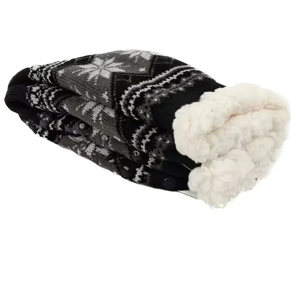 Fluffy Thermische Winter Sokken | Non-Slip Fleece Pluche Grip Sok | Fuzzy Warm Korte Sok mannelijke kerstcadeau - Horat