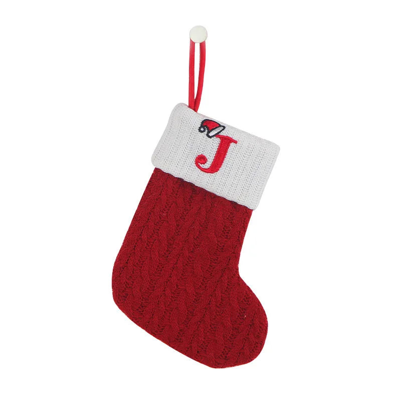Ornamenten Kerstboom Alfabet | Gebreide Sokken Decor | Kerst decoratie - KnitSocks