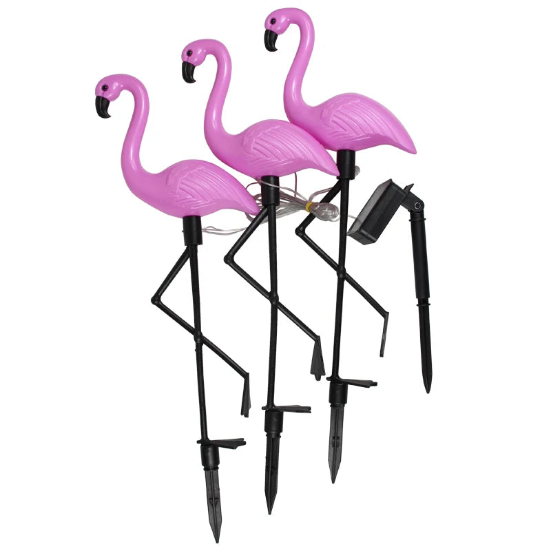 Solar openlucht Flamingo Lampen Set | Waterdichte LED licht | Gazon tuin Decor zonne-verlichting - Flamp