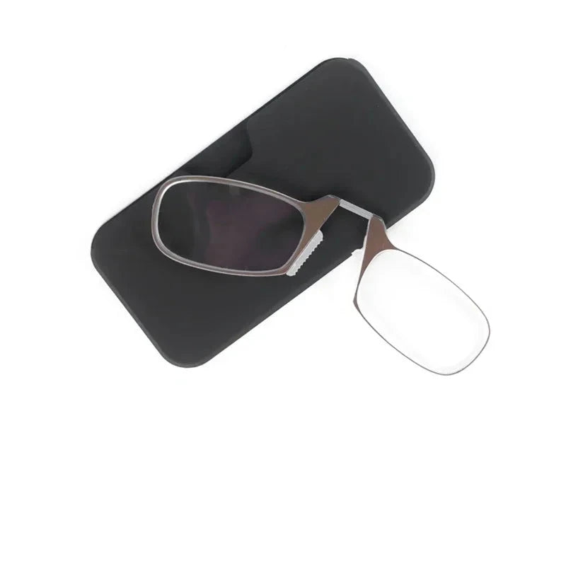 Compacte Neusclip Leesbril | Pootloze TR90 Draagbare Bril met Beschermende Hoes - Lennox