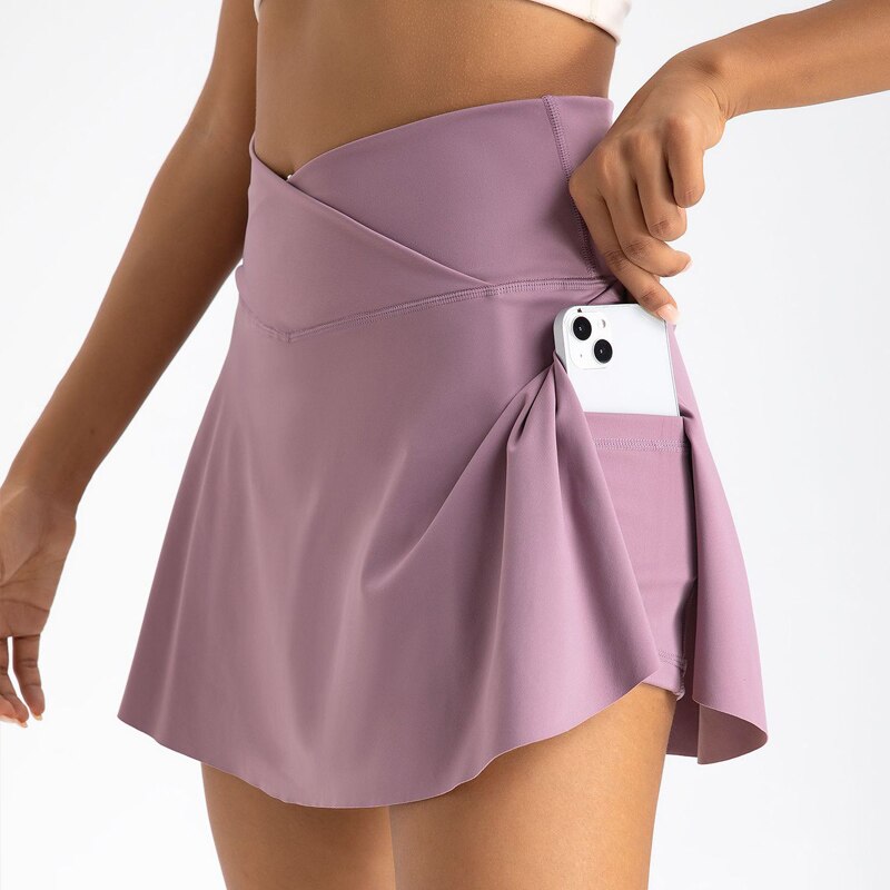 Dames Hoge Taille Sportrok met Zakken | Stijl Ontmoet Prestaties - Mirla