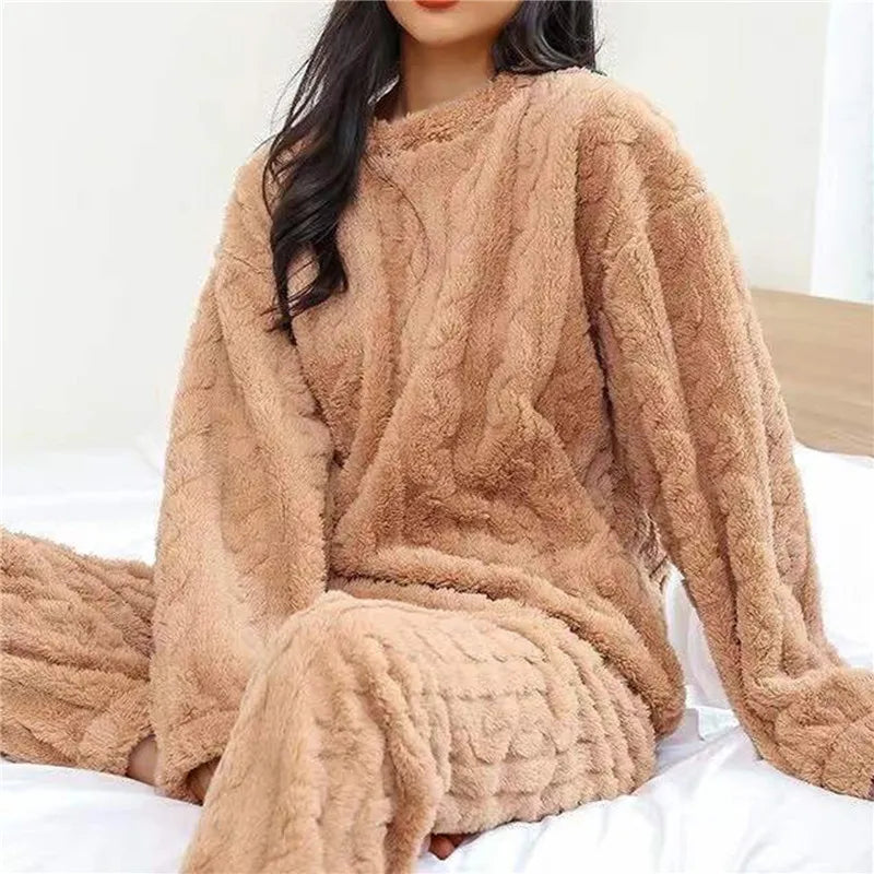 Zachte fleece pyjamaset | ultiem comfort voor gezellige nachten - Abigail