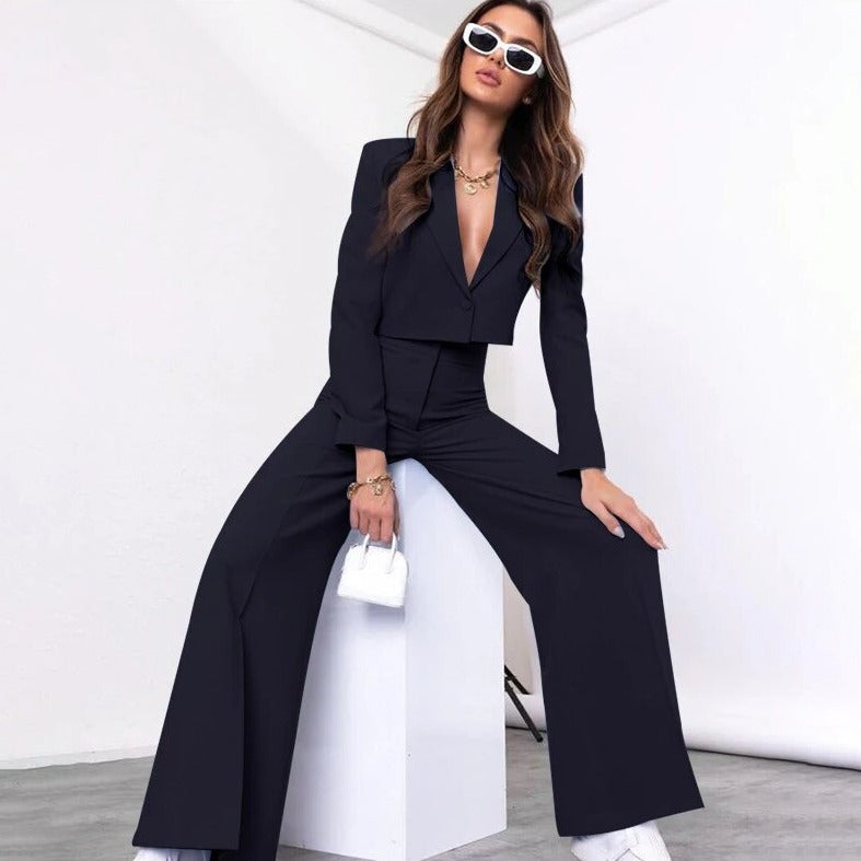 Terno-Pak voor Dames [Blazer + Wijde Broek] | De Ultieme Poweroutfit voor Zakenkoninginnen - Kimdee