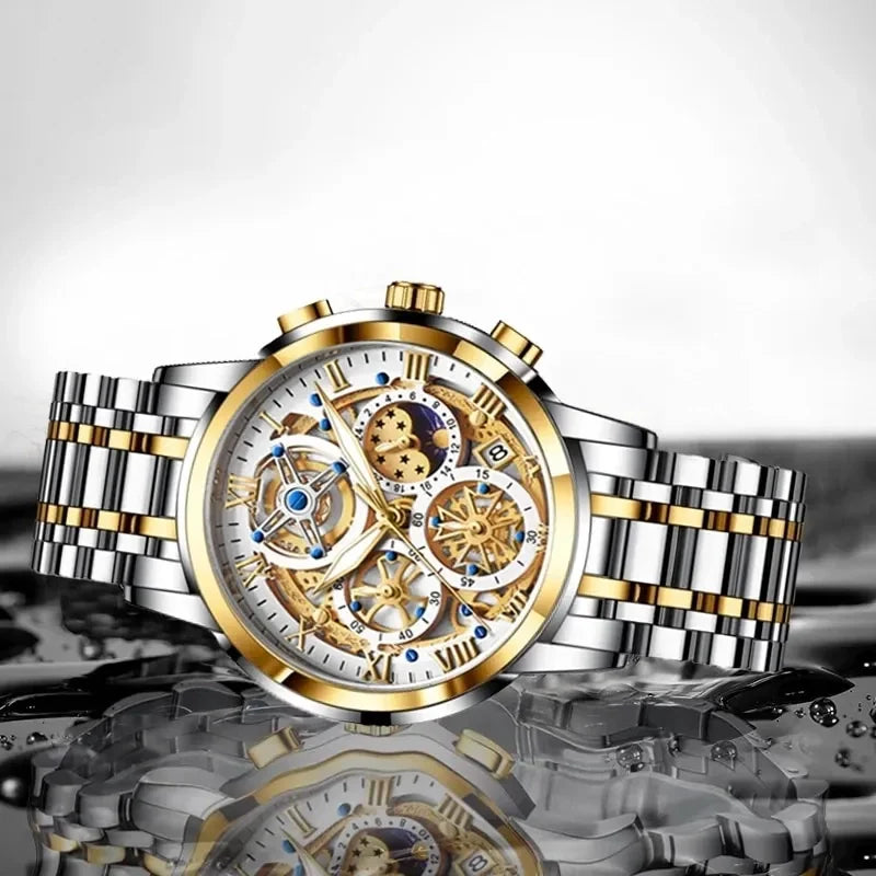 Stijlvolle Zakelijke Quartz Herenhorloge | Waterbestendig tot 3Bar - Ronog