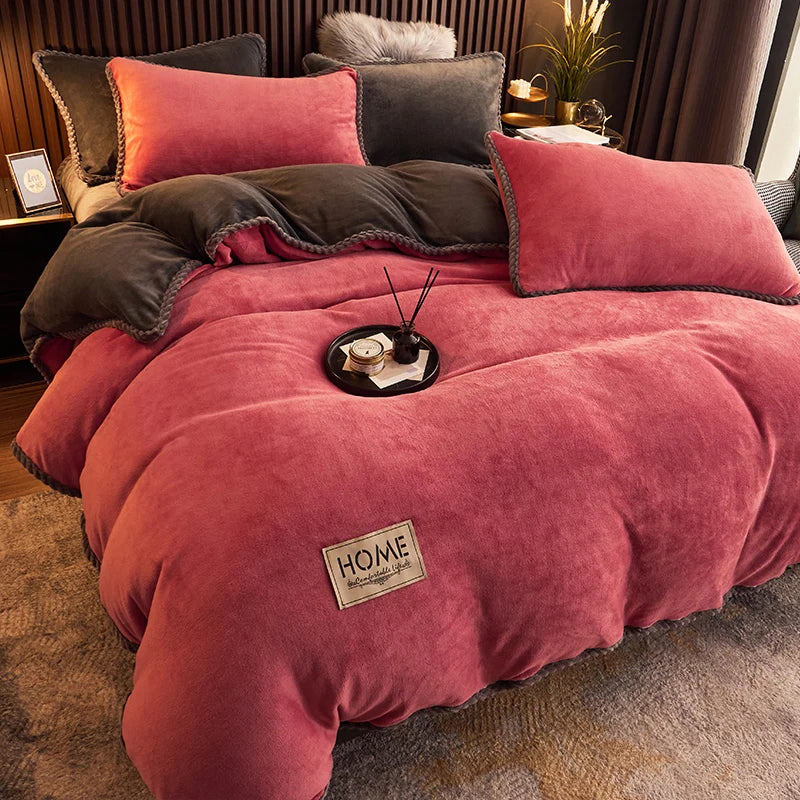 Dekbedovertrekset van fluweel fleece - Lanvet