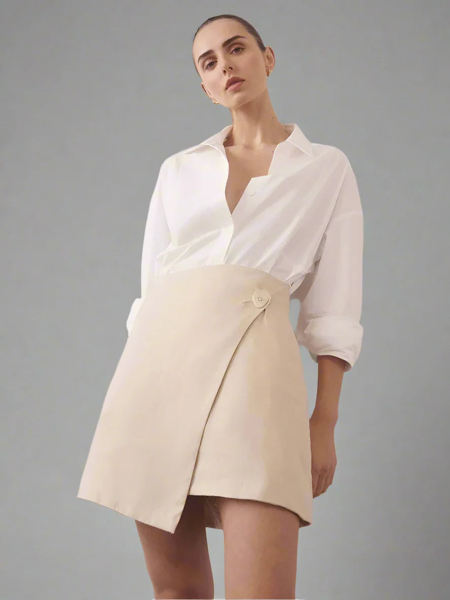 Modieuze Hoge Taille Linnen Rok | Lente & Zomer - Zunnee