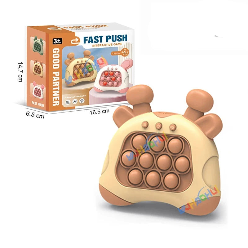 Tegen Stress Speelgoed Voor Kinderen en Volwassenen | Verbeterd Quick Push-Spel | Lichtgevende Sensorische Puzzel - FidPop