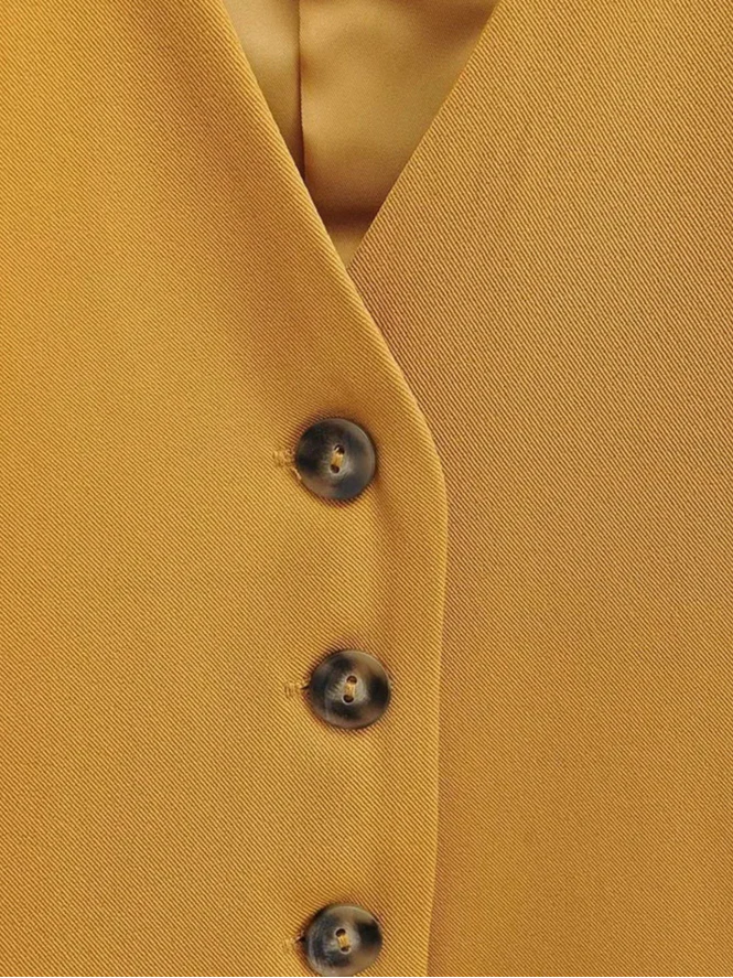 Dames Mouwloos Vest met V-Hals | Tijdloze Kantoorkleding - Rettina