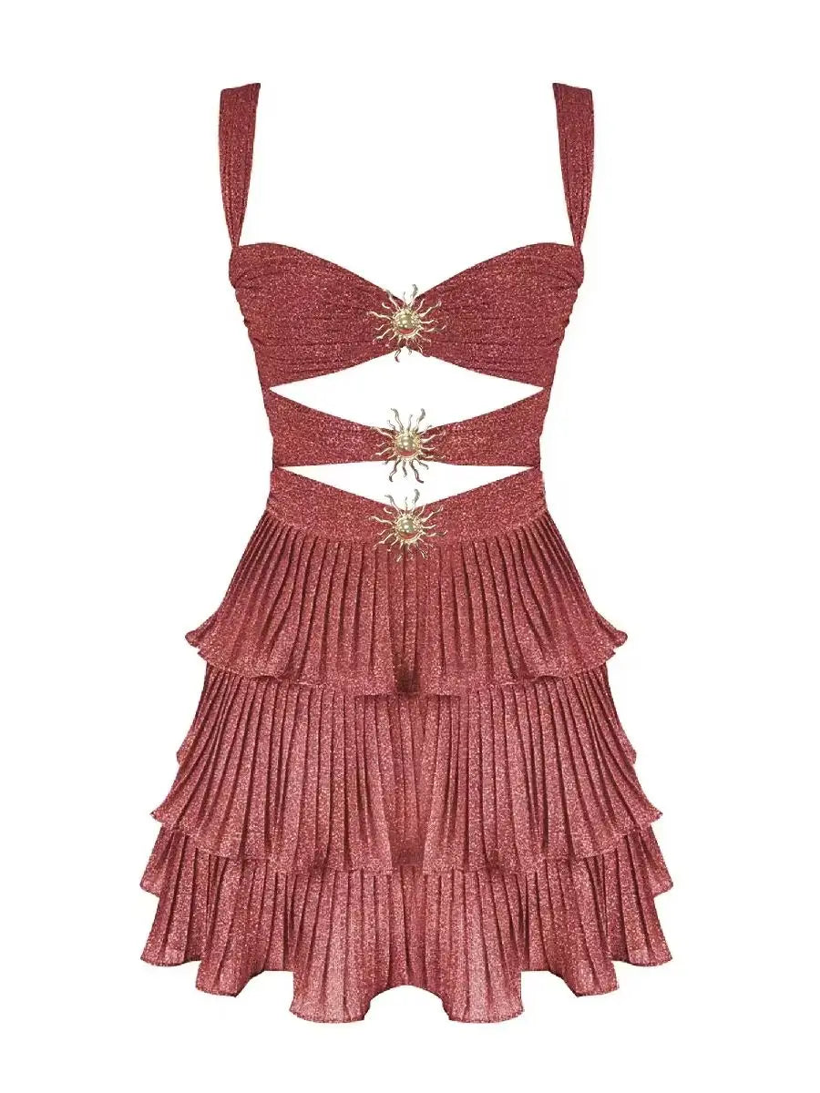 Elegante Satijnen A-lijn Zeemeermin Midi Jurk | Mouwloze Zomerjurk - Genove