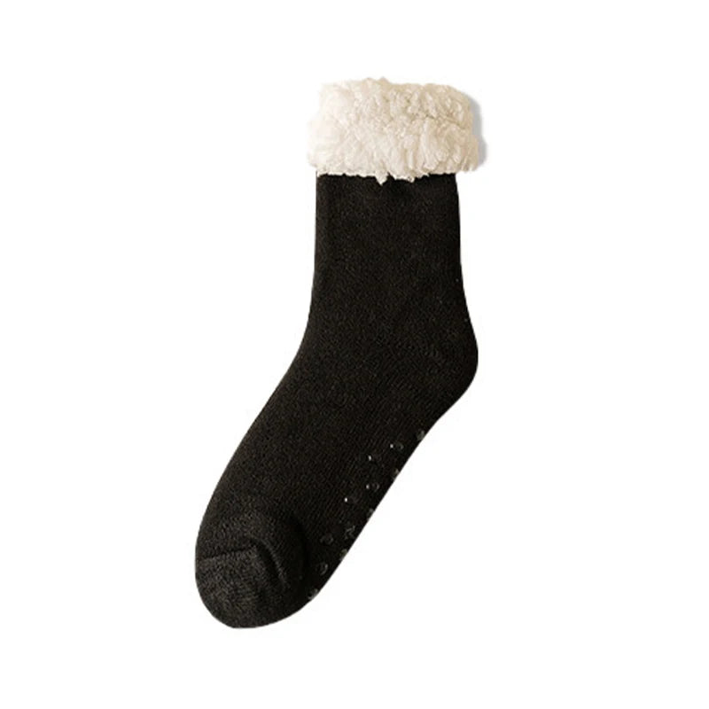Winter Kerstmis Pluche Mannen Sokken | Comfy Warme Midden Buis Sok | Warme Verdikte Pluche Gevoerde Pantoffel Sokken - Bennett