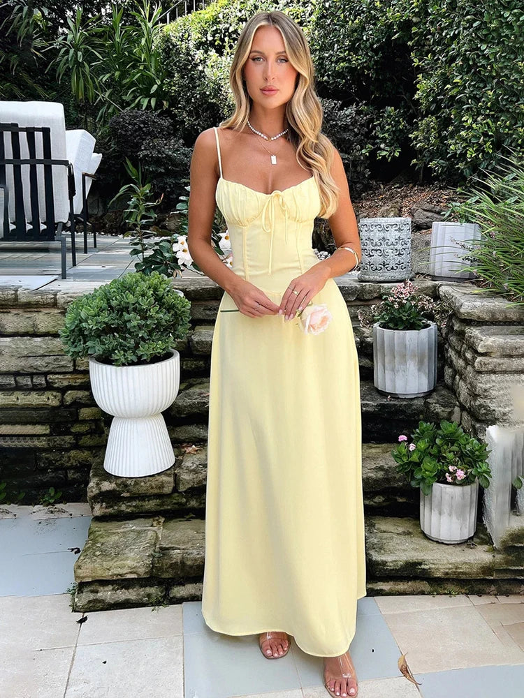 A-lijn Corset Maxi-jurk | Elegante & Luchtig voor Lente & Zomer - Marzine