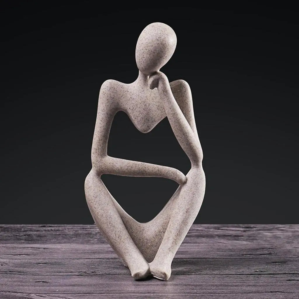 FiguArt - Hars Sculpturen Abstracte Denker Beeldjes Home Decor