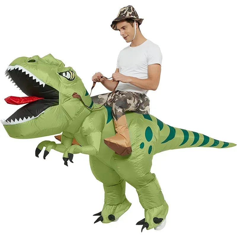 Dinosaurus Opblaasbaar Kostuum voor Kinderen & Volwassenen | Leuk Cosplay- & Feestkostuum - Janerio
