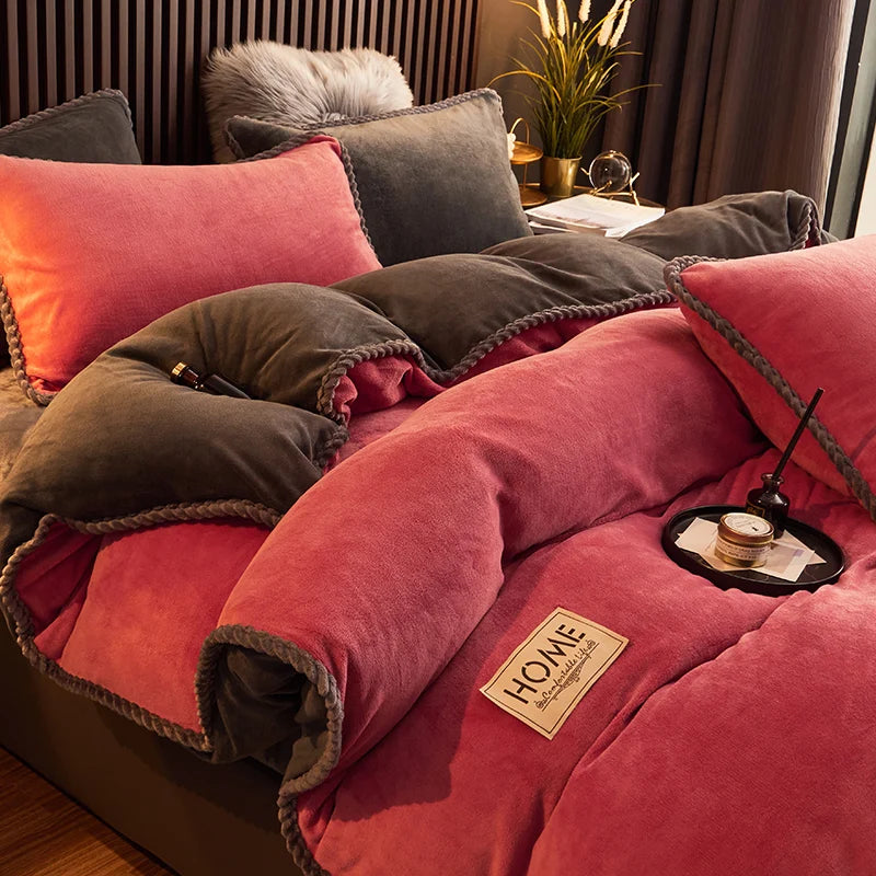 Dekbedovertrekset van fluweel fleece - Lanvet