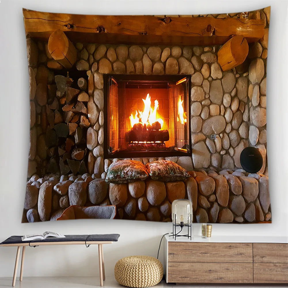 Groot Wandtapijt voor Kerstmis | Muur Hangend Kerstdecor  - TapesWall
