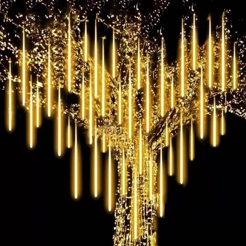 Buiten Meteor Vallende Kerstverlichting | LED opknoping String Lights voor tuin en vakantie decor - HailRain