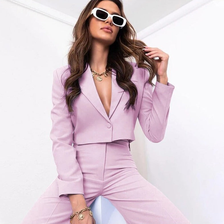 Terno-Pak voor Dames [Blazer + Wijde Broek] | De Ultieme Poweroutfit voor Zakenkoninginnen - Kimdee