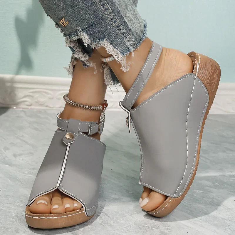 Ademend Peep-Toe Zomersandalen | Lichtgewicht & Stijlvol - Miellay