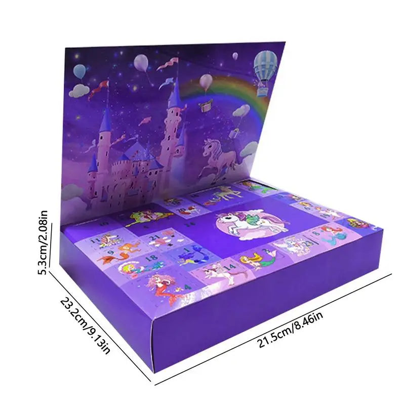 Kinderen princess advent kalender | Kerstmis Aftellen Kalender accessoires Gift Box | Meisjes sieraden set - Princess