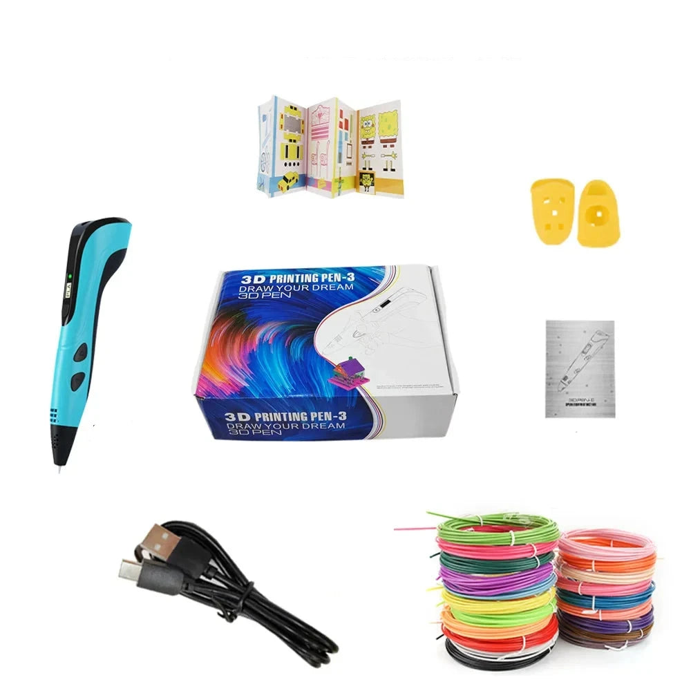 3D-Printpen Set voor Kinderen met PLA Filament en Opbergtas | Kerstgeschenk - KidPrint