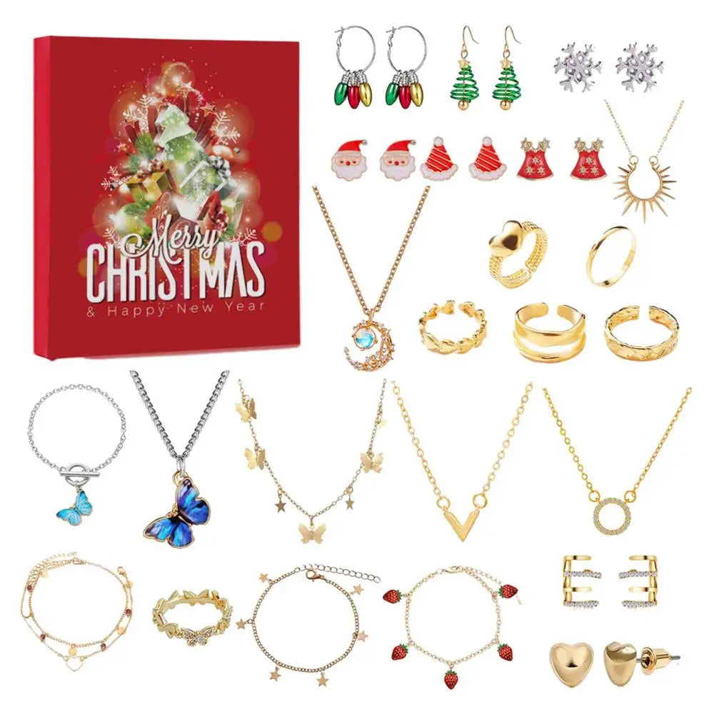 Kerst 2025 kinderen advent kalender | Aftellen tot kerst | Verrassingen met Sieraden Gift Box - Susan