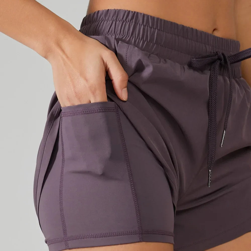 Dames 2-in-1 Hardloopshorts | Yoga & Fitness met Vochtregulerende Compressie - Sigifrid